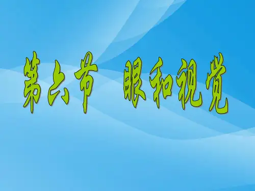 眼和视觉ppt1 浙教版优质课件优质课件