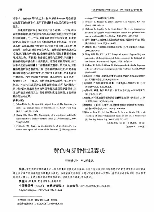 黄色肉芽肿性胆囊炎