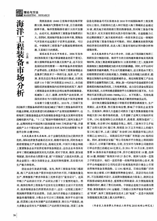 海洋工程装备市场分析