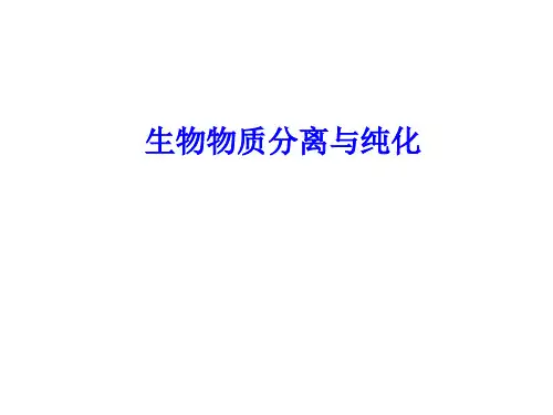 生物物质分离与纯化