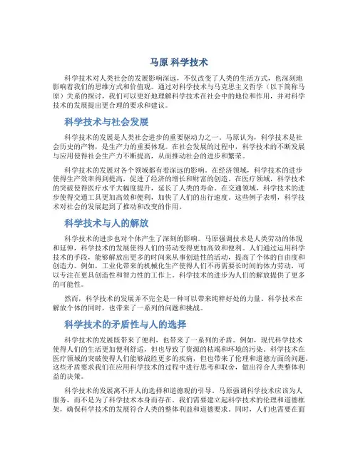 马原 科学技术