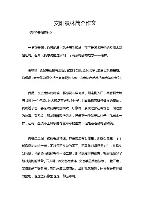 安阳袁林简介作文