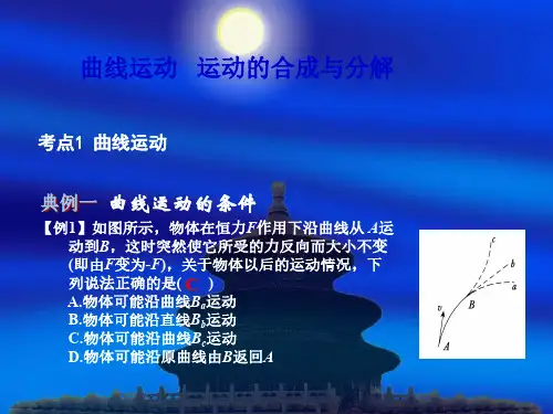 高中物理基础复习课件：4.1-曲线运动-运动的合成与分解