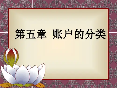会计学基础_05账户的分类解析.