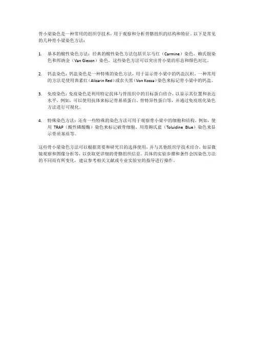 骨小梁染色方法