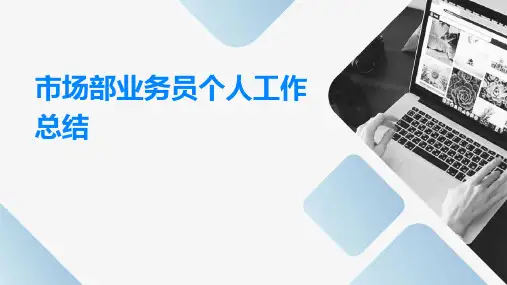 市场部业务员个人工作总结PPT
