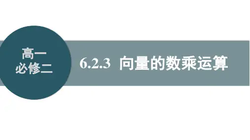 人教版数学必修第二册6.2.3向量的数乘运算课件
