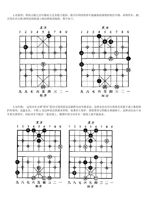 中国象棋基本杀法及要领