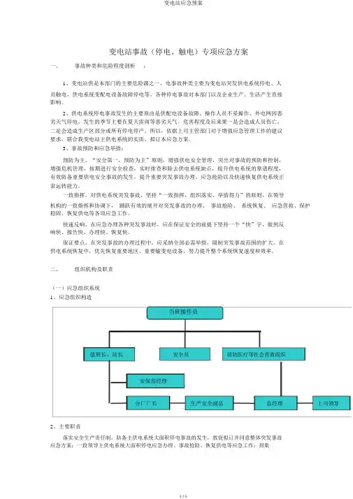 变电站应急预案