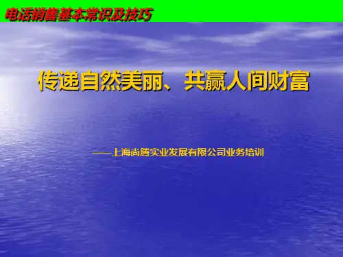 电话销售基本常识及技巧