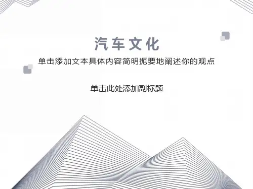 汽车文化汽车外形与色彩