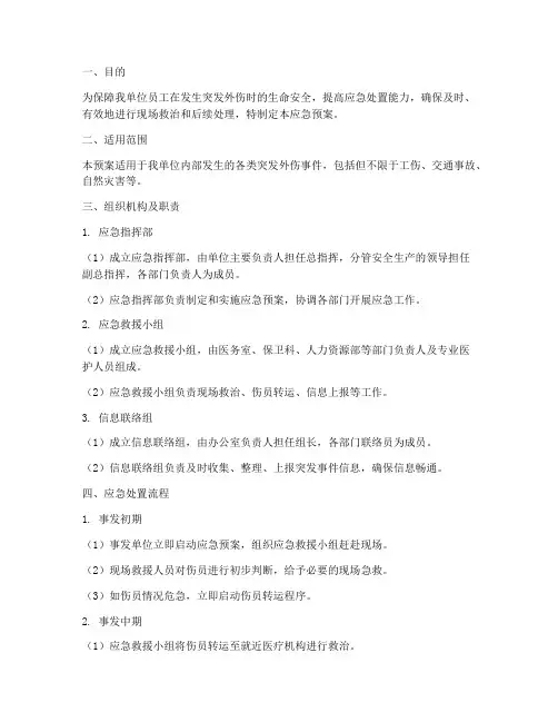 突发外伤的应急预案