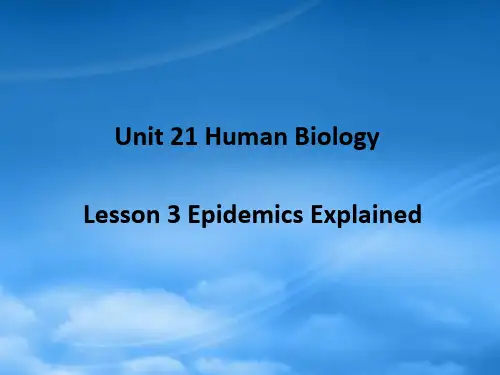 高二英语：Unit21 lesson3 epidemics explained课件北师大