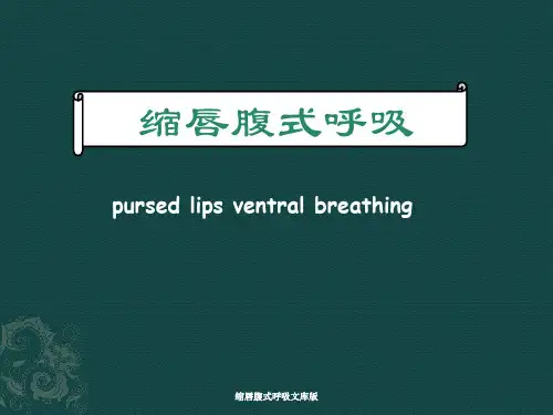 缩唇腹式呼吸文库版 ppt课件