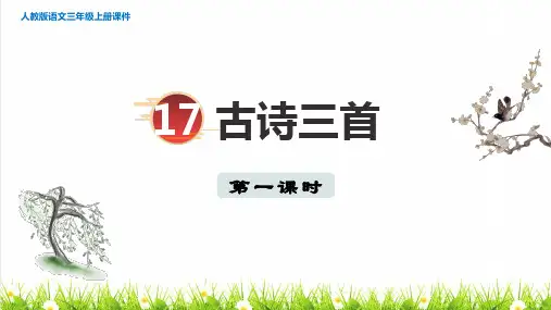 人教版三年级语文上册第六单元第17课《古诗三首》授课课件