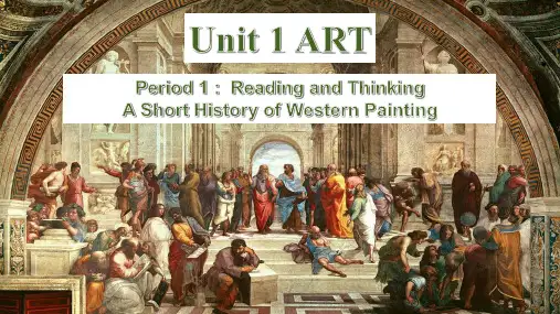 Unit+1+Art+Reading+and+Thinking+人教版(2019)选择性必修第三册