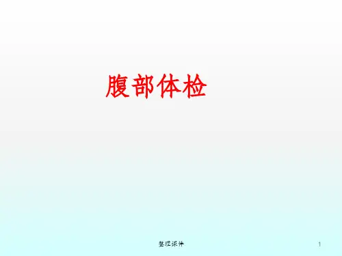 诊断学腹部体检