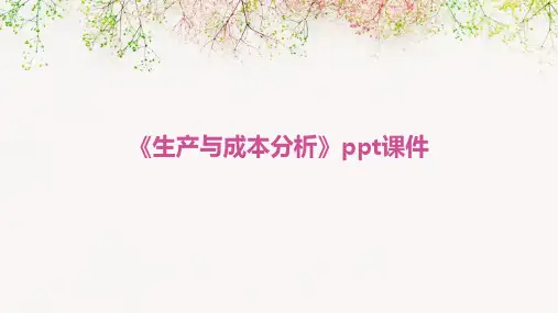 《生产与成本分析》课件