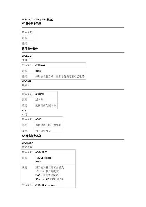 ESP8266 WIFI模块
