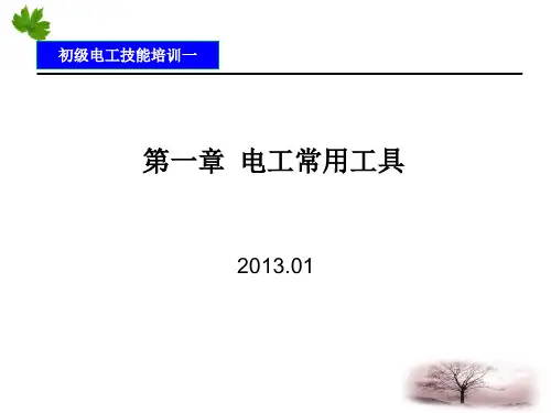 第一章-电工常用工具(电工技能培训技巧一)