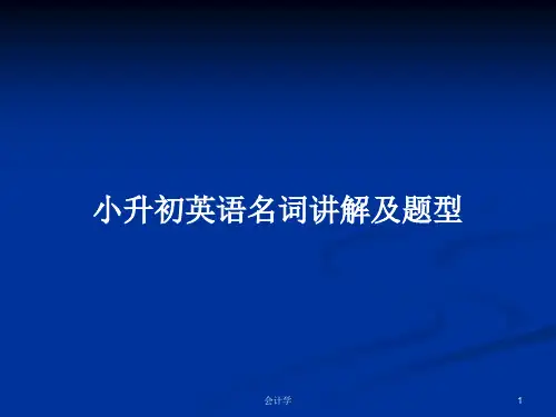 小升初英语名词讲解及题型PPT学习教案