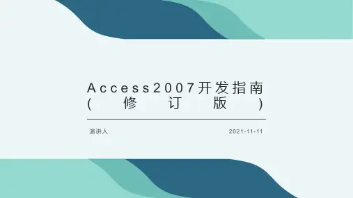 Access2007开发指南(修订版)