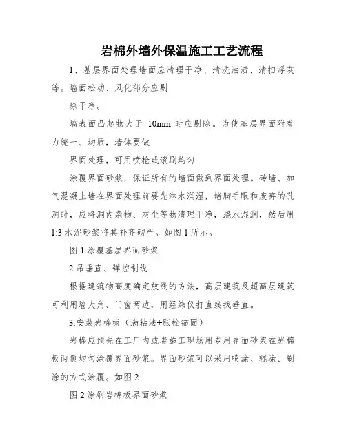 岩棉外墙外保温施工工艺流程