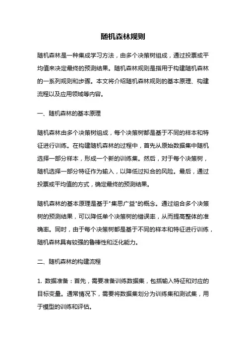 随机森林规则