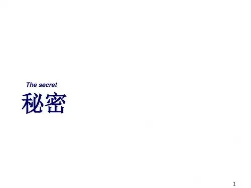 秘密培训吸引力法则ppt课件