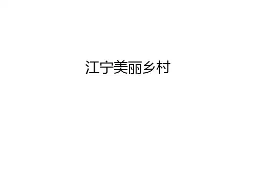 【管理资料】江宁美丽乡村汇编
