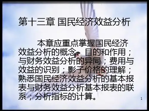 第十三章国民经济效益分析PPT课件