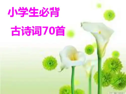 小学生必背古诗词77首带注释