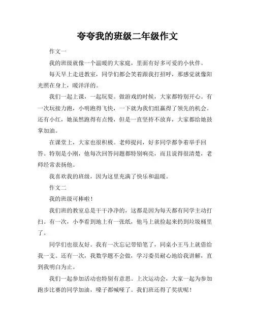 夸夸我的班级二年级作文