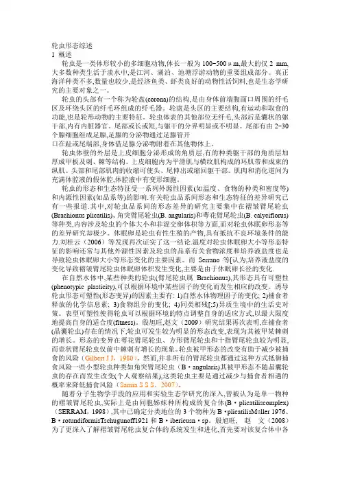 轮虫形态综述