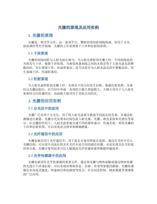 光栅的原理及应用实例