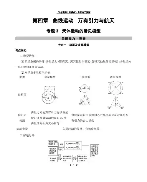 专题3 天体运动的常见模型
