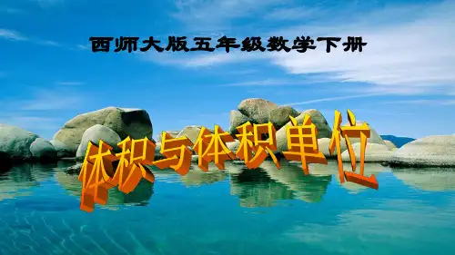 西师大版小学五年级数学下册全册单课件-10体积与体积单位.ppt