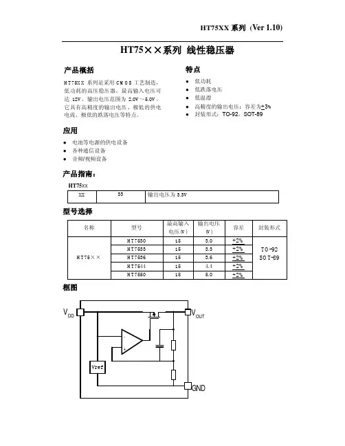 HT75XX  HT7533 有技术支持