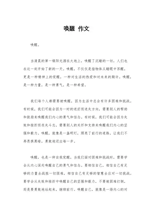 唤醒  作文