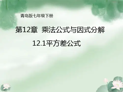 青岛版七年级下册12.1 平方差公式
