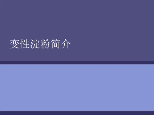变性淀粉简介