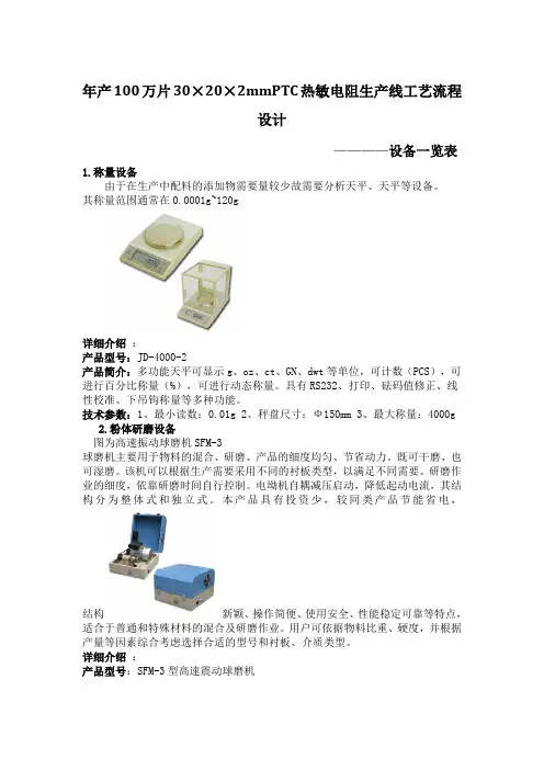 PTC设备一览
