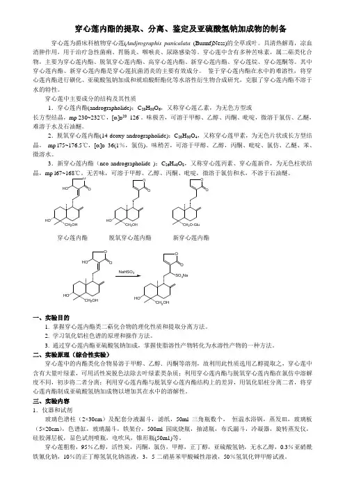穿心莲内酯的提取
