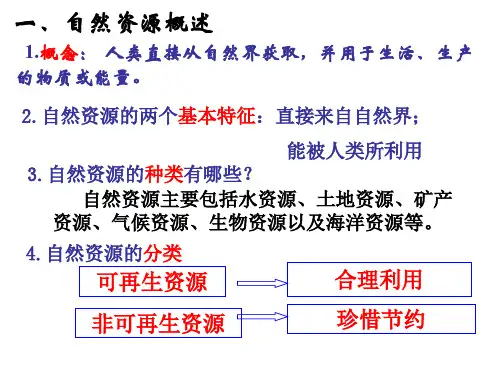 高二区域地理中国地理之中国的自然资源课件