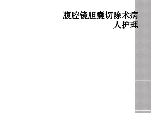 腹腔镜胆囊切除术病人护理