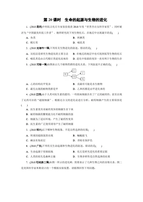 生命的起源与生物的进化
