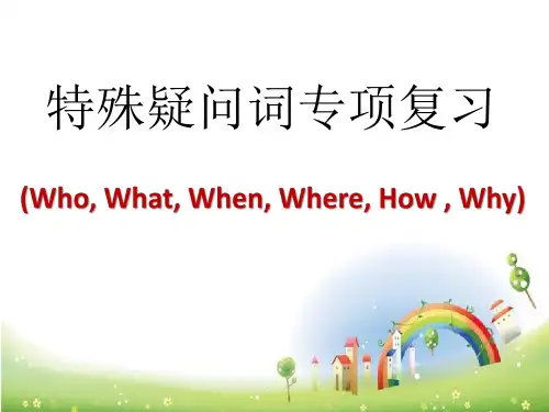 Question words 特殊疑问词的用法