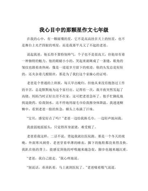 我心目中的那颗星作文七年级