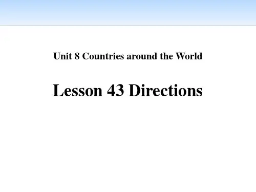 Directions-Countries around the World 精品课件