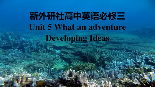 新外研社高中英语必修三Unit5What an adventure-Developing Ideas